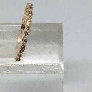 14K Rose Gold Diamond Eternity Band - Sz 6.5